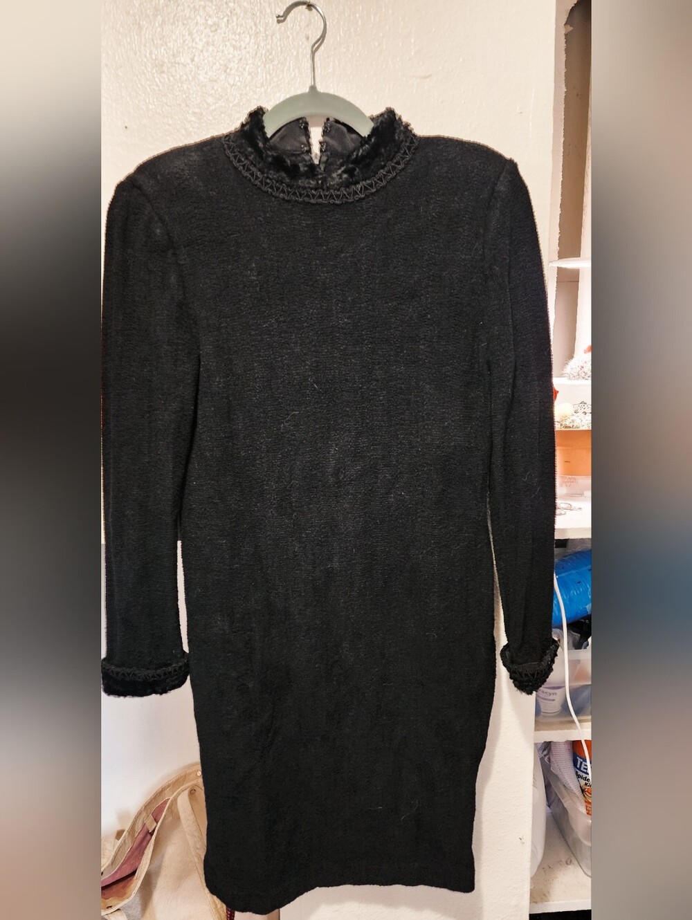 WOMEN'S 50'S/60'S MIDI BLACK DRESS - BLACK